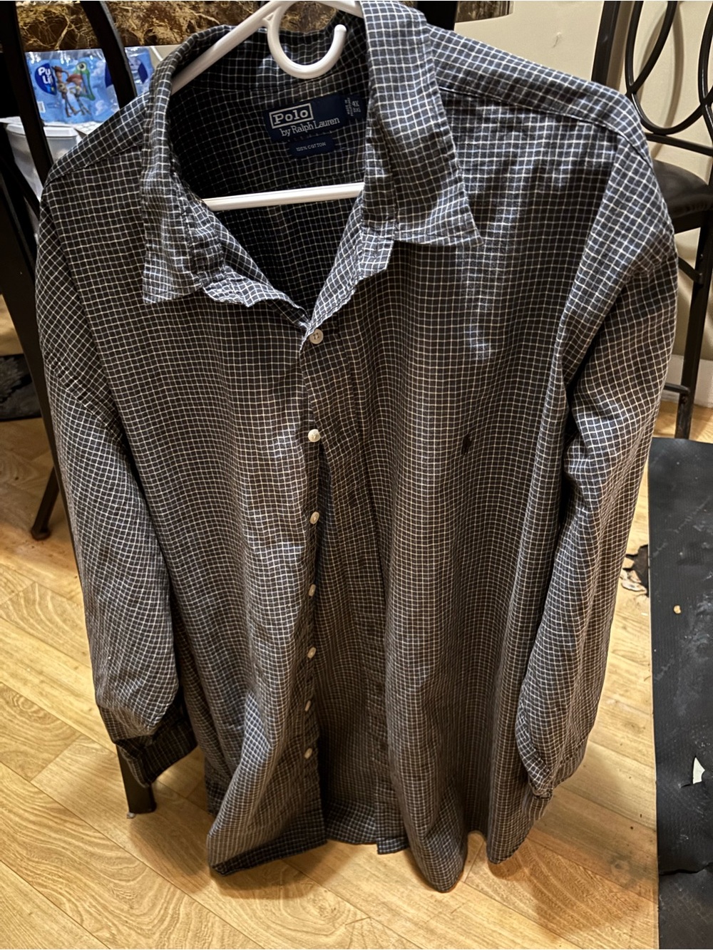 Polo by Ralph Lauren Black and White Grid Button-Up Shirt